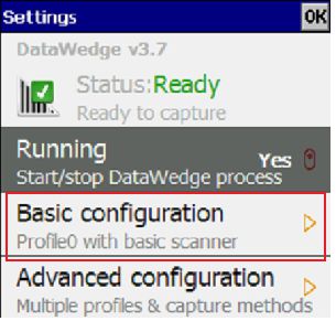 Zebra (Motorola) MC9090 DataWedge