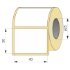 Термоэтикетка ЭКО 40x30, 500 шт  втулка 25 UnaProf фото 1