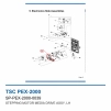 Шаговый двигатель привода материала TSC PEX-2000, левый (SP-PEX-2000-0039) фото 2