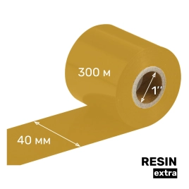 Риббон UnaProf RESIN extra 40 мм x 300 м UP410 1" OUT золото
