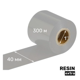 Риббон UnaProf RESIN extra 40 мм x 300 м UP411 1" OUT серебро
