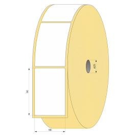 Термоэтикетка ЭКО 58x90, 150 шт  втулка 25 UnaProf