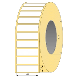 Термотрансферная этикетка полуглянец 48х15, 5000 шт, втулка 76 UnaProf