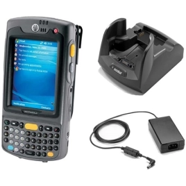 Комплект. Терминал сбора данных Motorola (Symbol) MC70 2D сканер, цветной сенсорный, WiFi, подставка для зарядки и передачи данных USB, блок питания