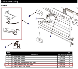Zebra  Датчик Media Sensor (Upper and Lower) 105SL, 90Xi3Plus, 96Xi3Plus фото 1