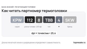 Как расшифровать партномер печатающей головки принтера этикеток и подобрать замену