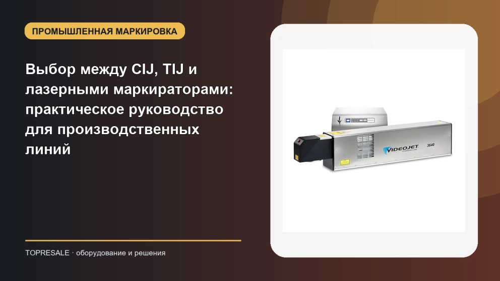 Выбор между CIJ, TIJ и лазерными маркираторами: практическое руководство для производственных линий