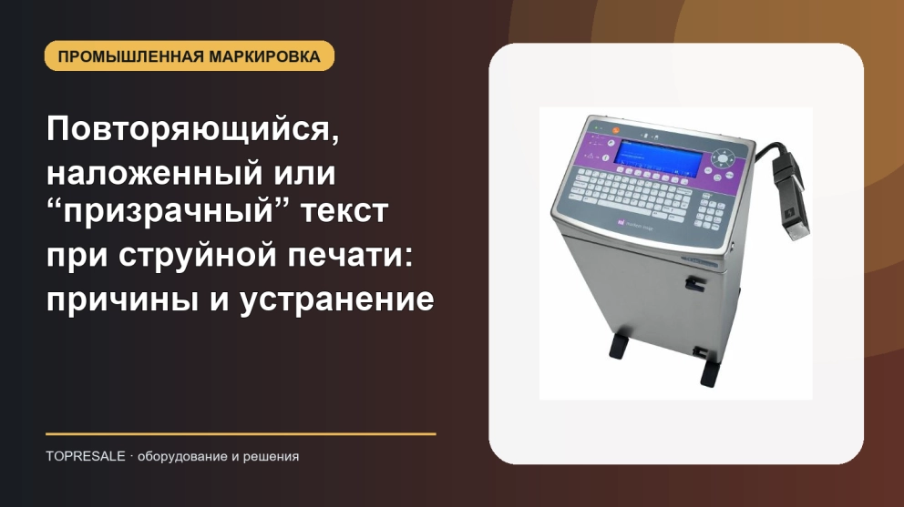 Повторяющийся, наложенный или “призрачный” текст при струйной печати: причины и устранение