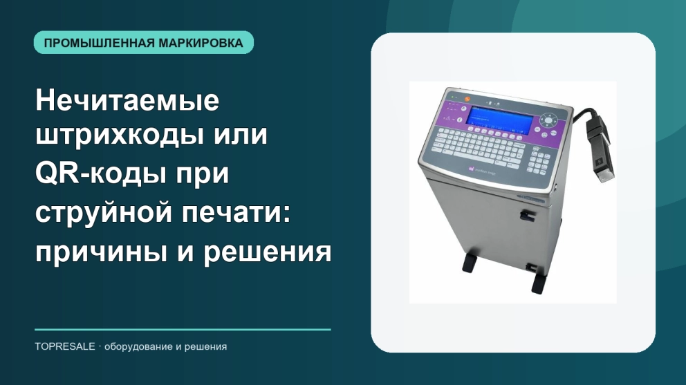 Нечитаемые штрихкоды или QR-коды при струйной печати: причины и решения