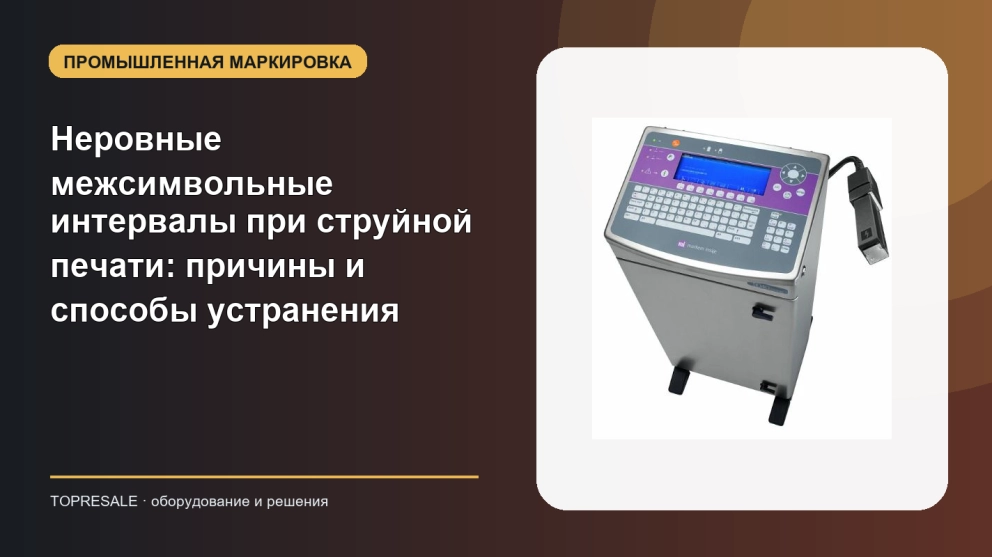 Неровные межсимвольные интервалы при струйной печати: причины и способы устранения