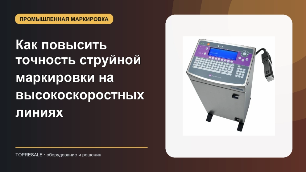 Как повысить точность струйной маркировки на высокоскоростных линиях