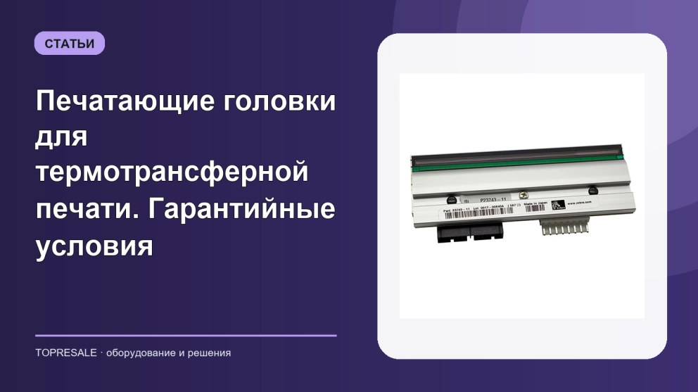 Печатающие головки для термотрансферной печати. Гарантийные условия