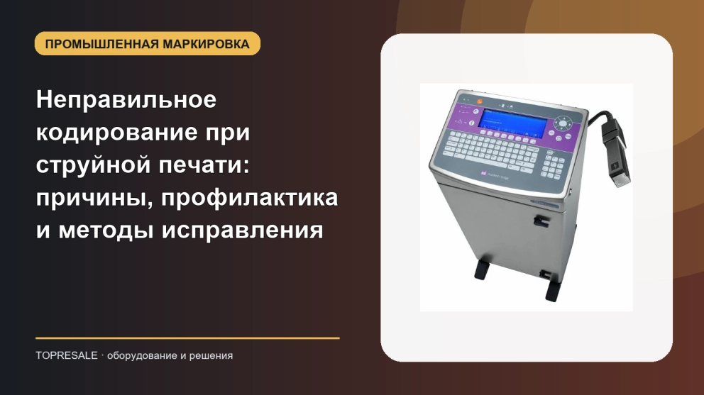 Неправильное кодирование при струйной печати: причины, профилактика и методы исправления