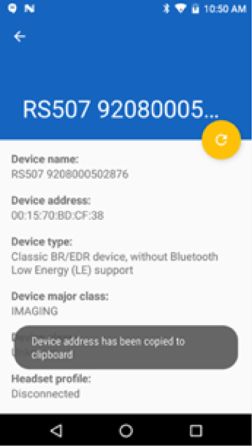 Zebra RS507 to Android - 4